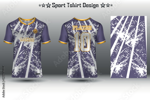 Football jersey mockup, soccer jersey mockup, cycling jersey mockup and sport jersey mockup with abstract geometric pattern Free Vector