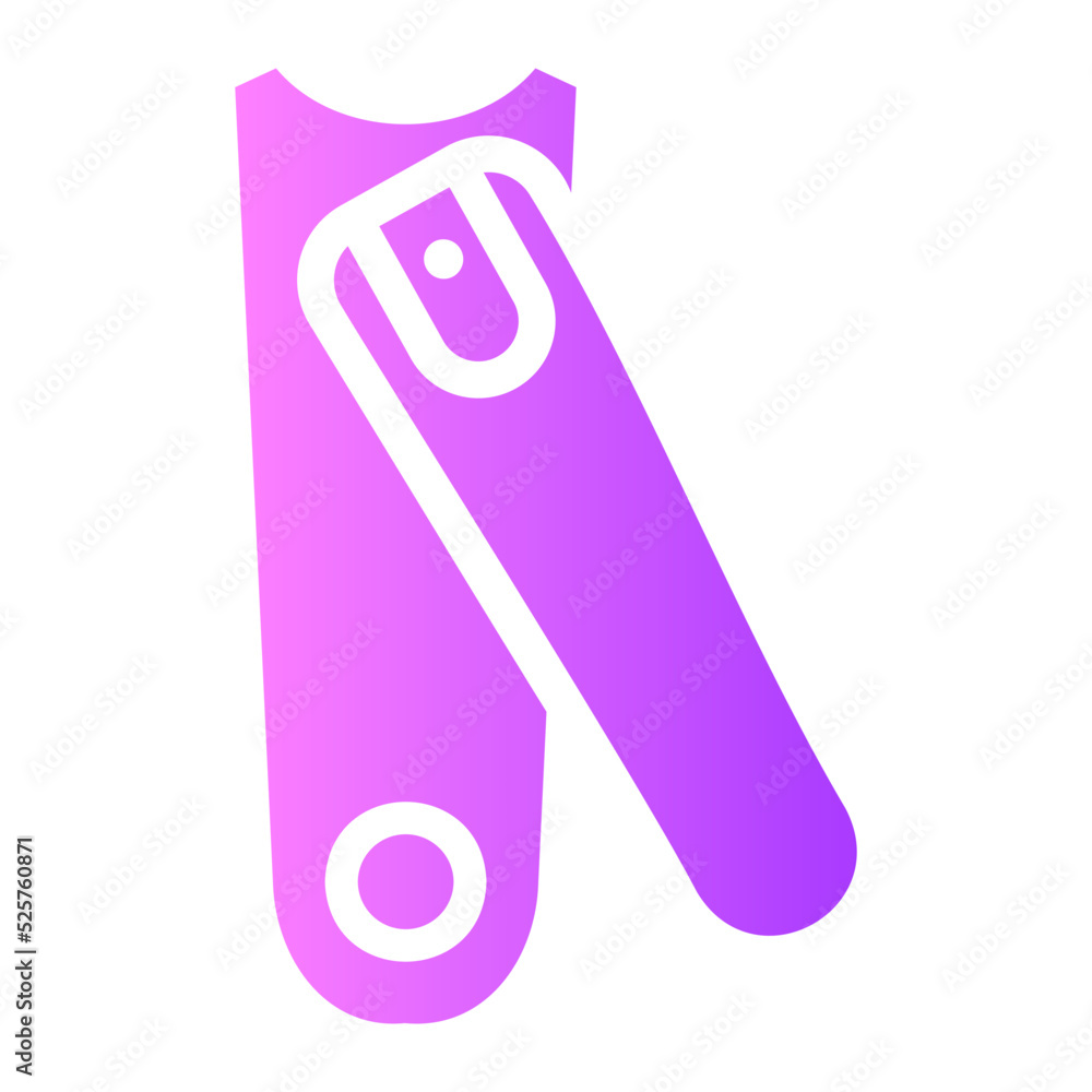 nail clippers gradient icon