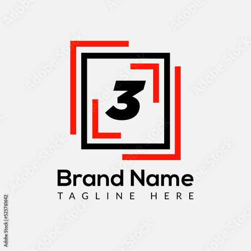 Abstract 3 letter modern initial logo design