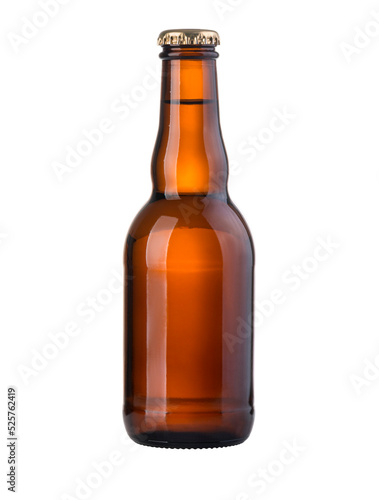 brown beer bottle isolated