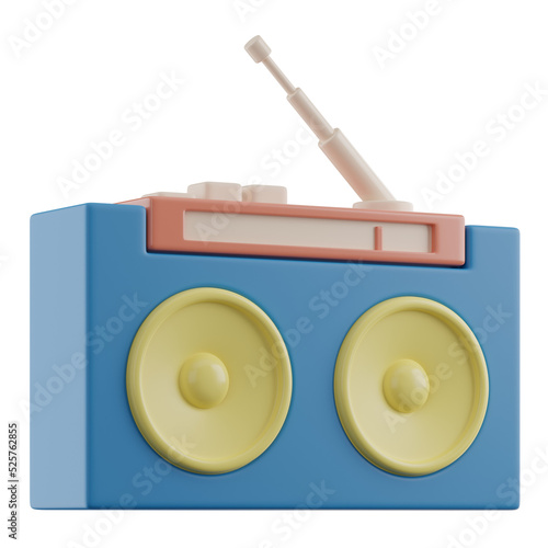 3D Retro Radio Cassette Player Icon