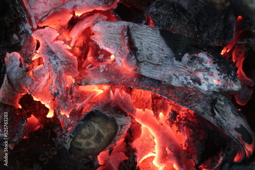 The fire and wood abstract texture