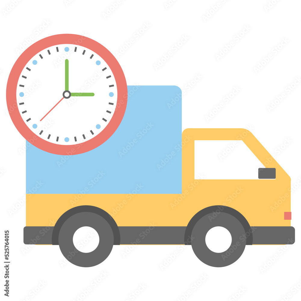 Express Delivery Flat Colored Icon Express Delivery Flat Colored Icon