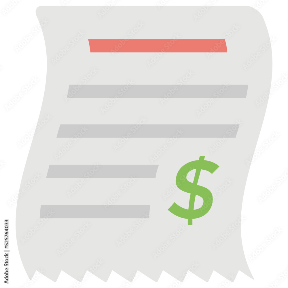 Invoice Flat Colored Icon