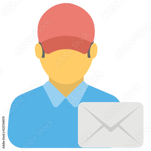 Postman Flat Colored Icon