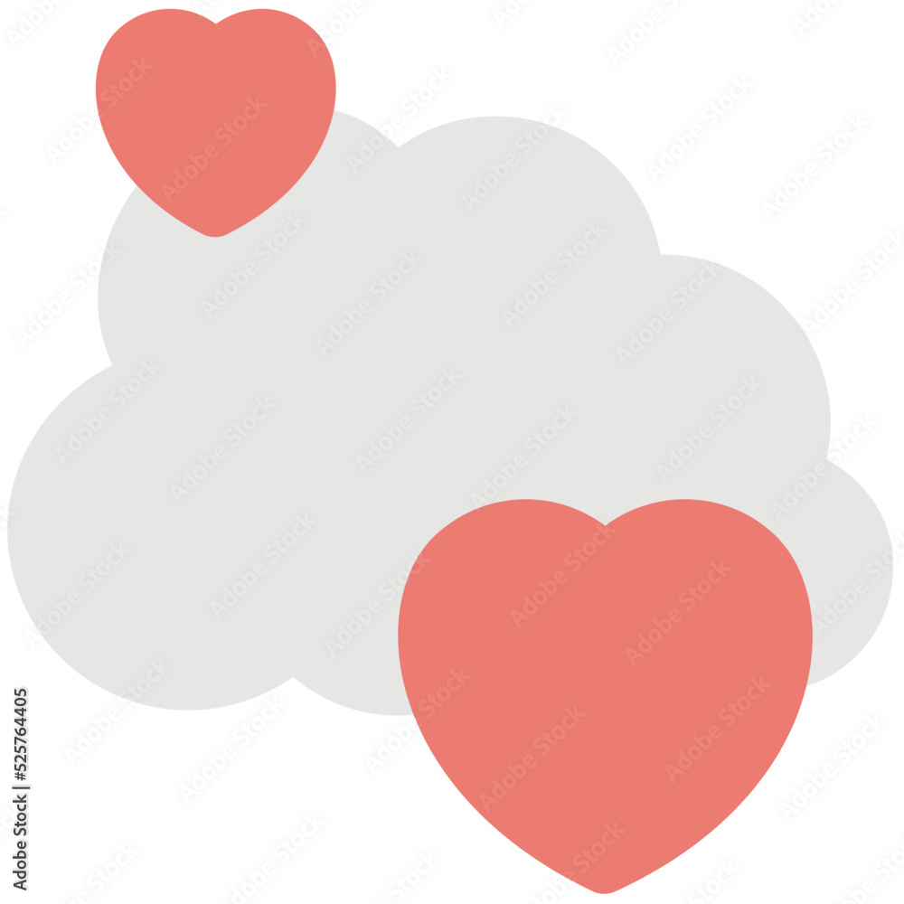 Cloud Dating Element Flat Colored Icon Cloud Dating Element Flat Colored Icon