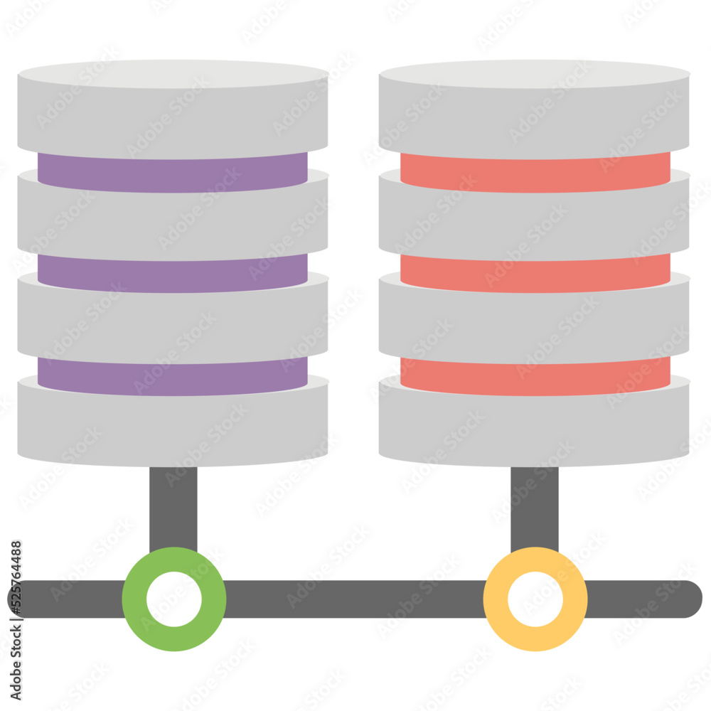 Shared Server Flat Colored Icon