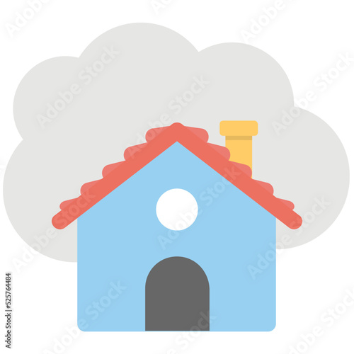 Home Cloud Flat Colored Icon