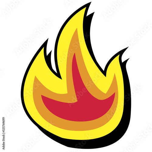 Colorful flame. PNG with a transparent background.

