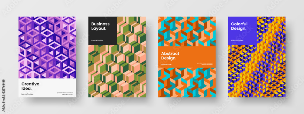 Clean placard vector design layout composition. Amazing mosaic hexagons corporate identity concept collection. Clean placard vector design layout composition. Amazing mosaic hexagons corporate identity concept collection.