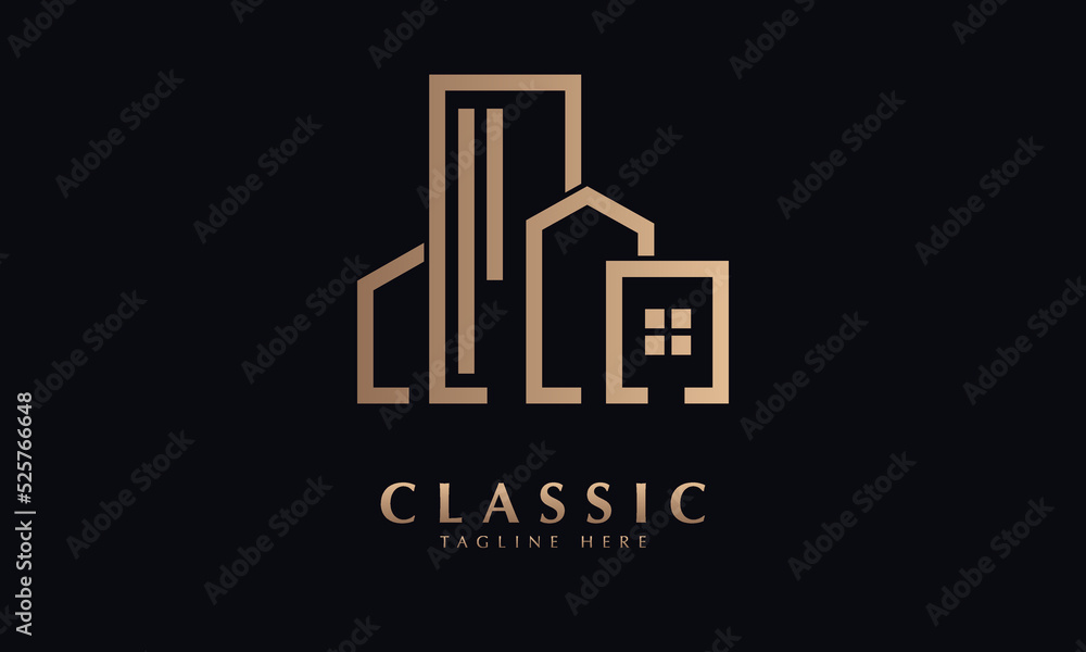 town or city  vector logo monogram template