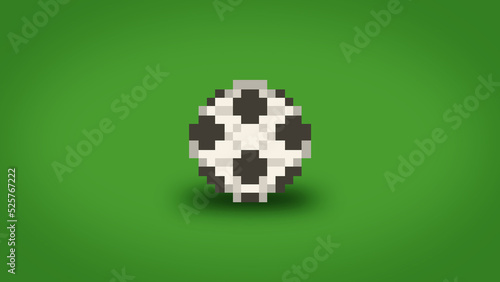 Pixel football or soccer ball background - high res pixelated wallpaper