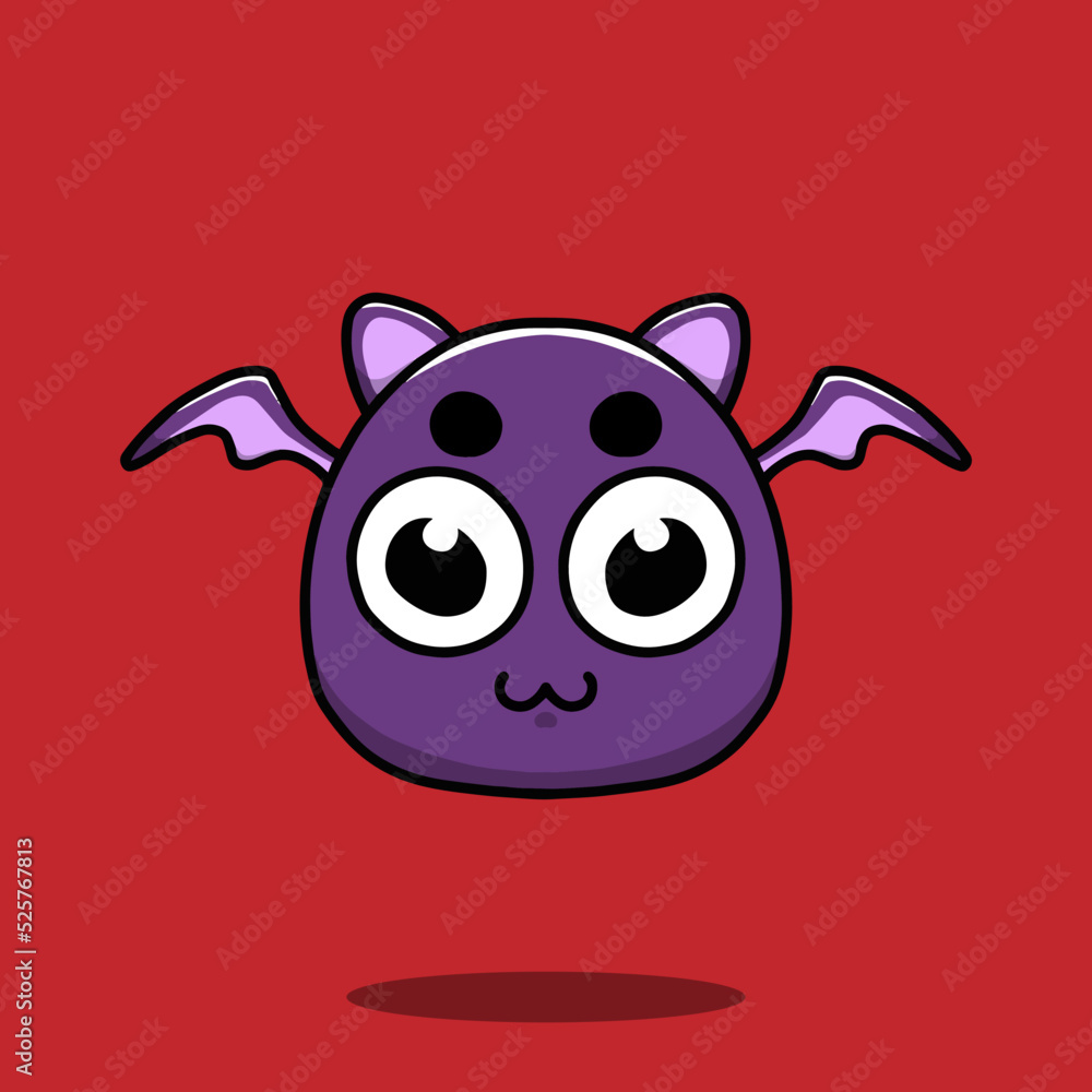 Cute bats in isolated background for halloween ornament Cute bats in isolated background for halloween ornament