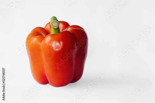 Bell pepper red with white background