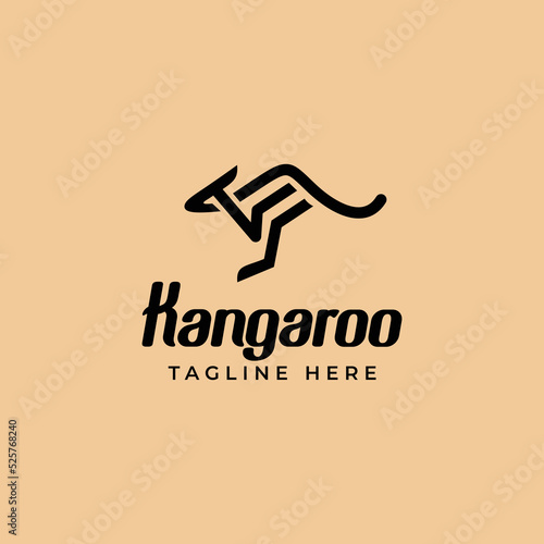 kangaroo logo icon vector template