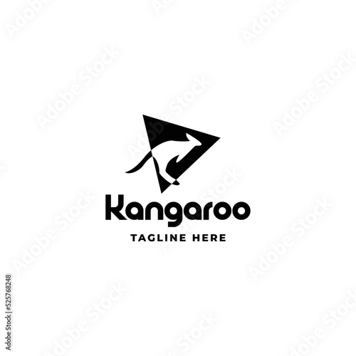 kangaroo logo icon vector template