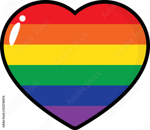 Free Download Rainbow colored heart shape icon. LGBTQI concept.	 - GFXLoad