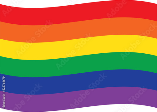 Rainbow colored flag icon. LGBTQI concept. 