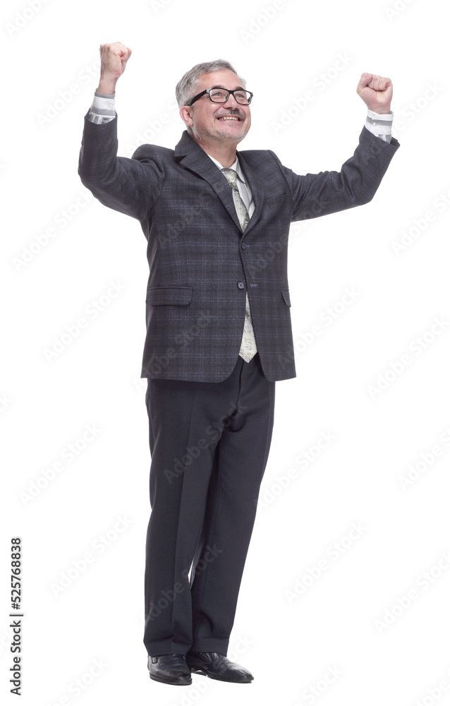 very happy, attractive man . isolated on a white background very happy, attractive man . isolated on a white background