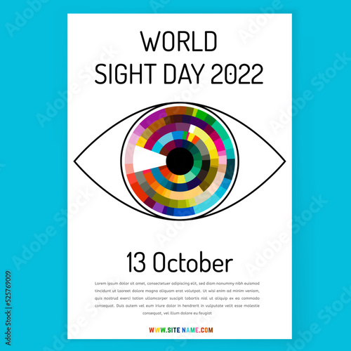 World sight day poster. Vertical vector illustration
