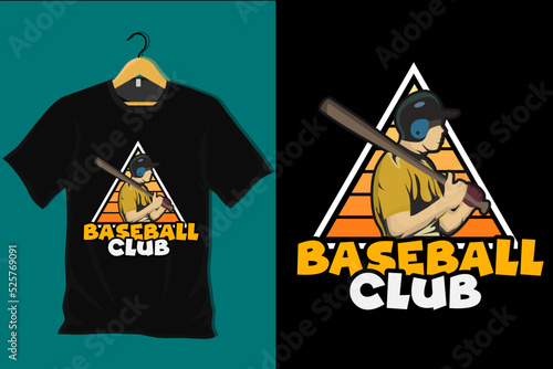 Baseball Club Retro Vintage T Shirt design