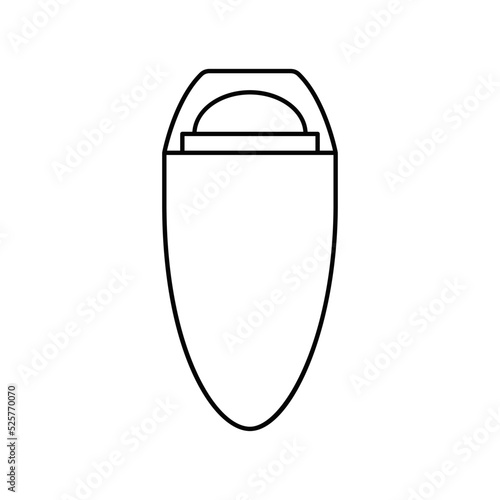 Deodorant roll icon in line style icon, isolated on white background
