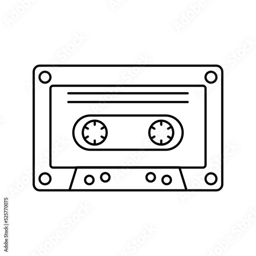 cassettes icon  in line style icon  isolated on white background
