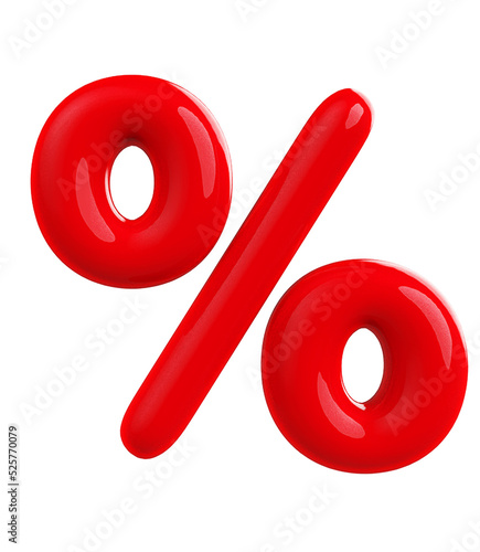 red percent symbol photo