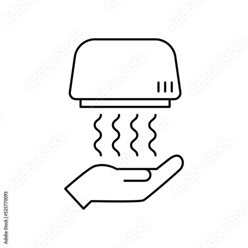 Hand drye icon in line style icon, isolated on white background