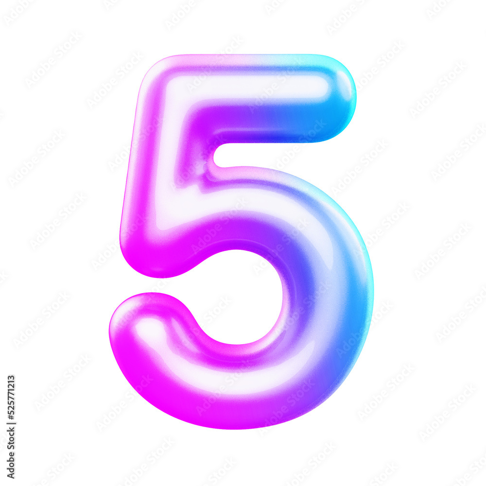 3d blue number 5 3d blue number 5