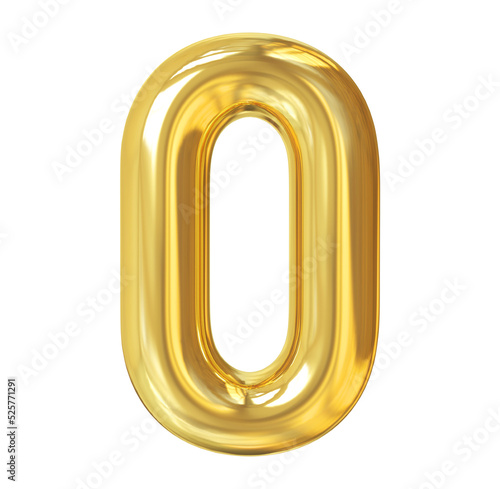 3d golden font number 