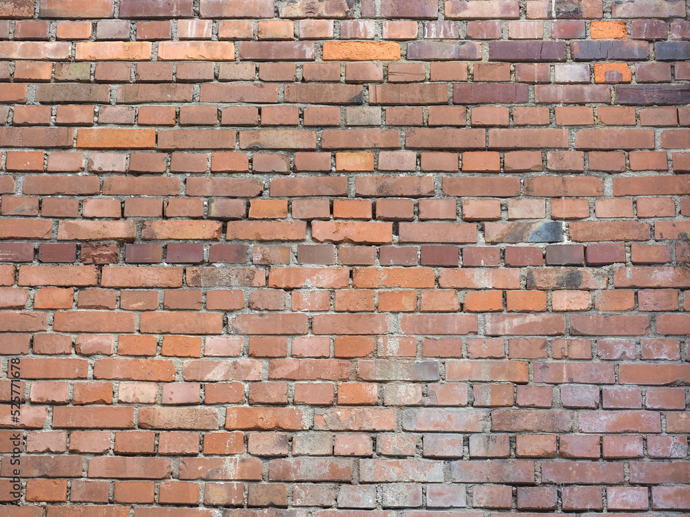 Naklejka premium red brick wall texture background