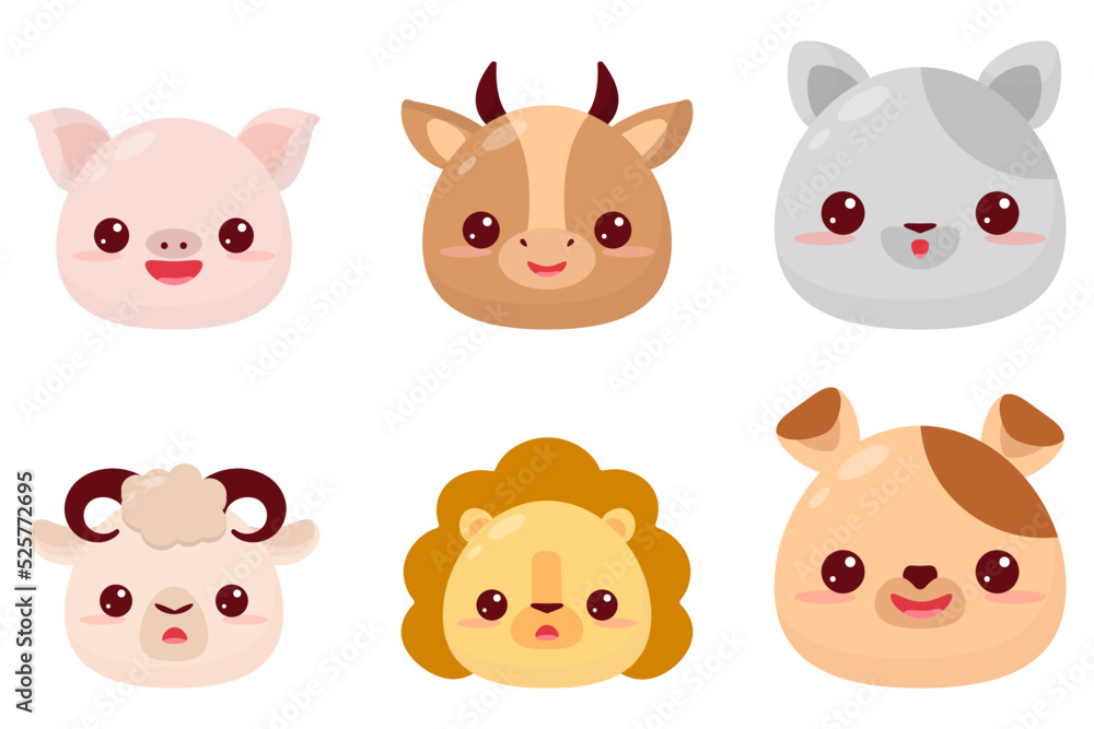 Set cartoon animals in hand drawn style on white background. Hand drawn illustration. Cartoon vector illustration. Cute symbol. Funny vector illustration. Funny cartoon character Set cartoon animals in hand drawn style on white background. Hand drawn illustration. Cartoon vector illustration. Cute symbol. Funny vector illustration. Funny cartoon character