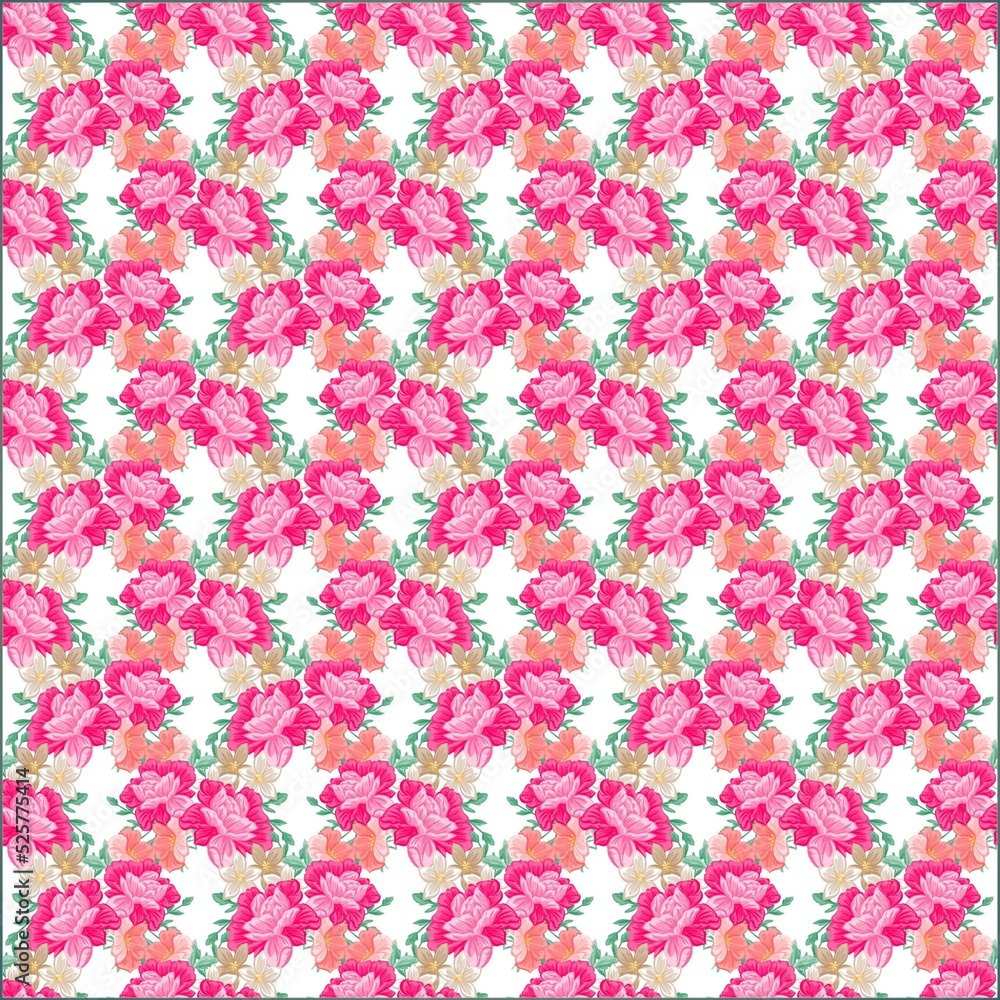 Illustration floral Seamless pattern wallpaper