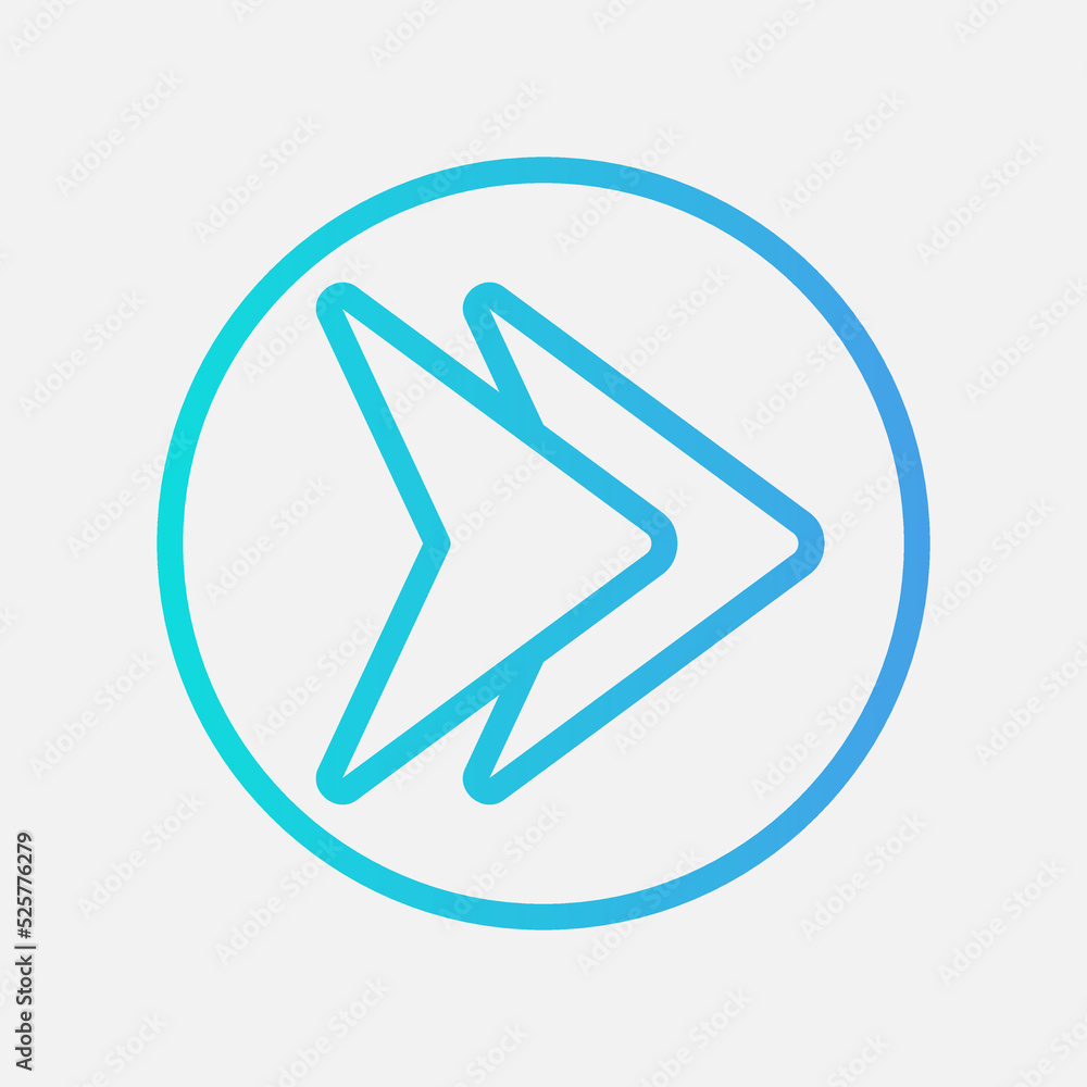 Right arrow icon in gradient style, use for website mobile app presentation Right arrow icon in gradient style, use for website mobile app presentation
