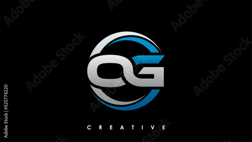 OG Letter Initial Logo Design Template Vector Illustration photo