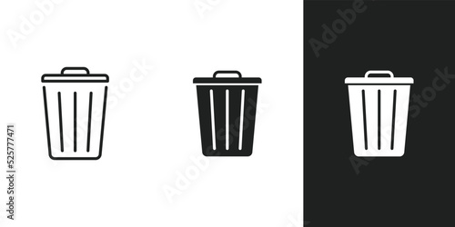 Recycle bin, trash bin in 3 form.