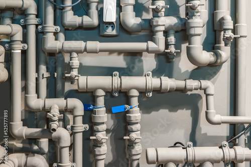 Image of communication from various PVC pipes and fittings.