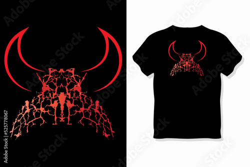 black t-shirt with devil design