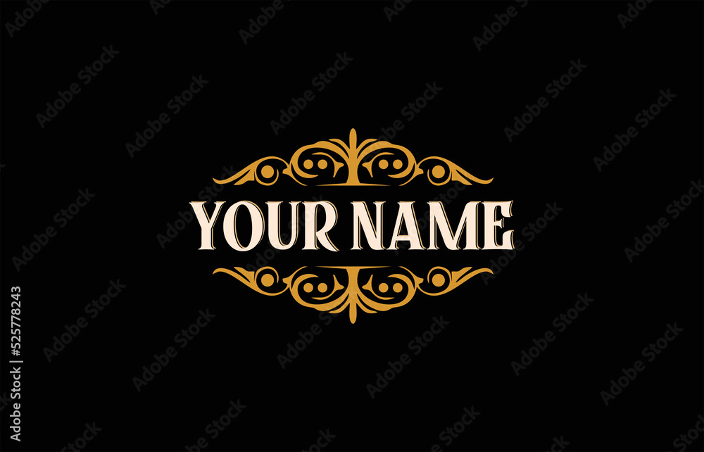 Fototapeta premium Luxury Logo Vector template gold color