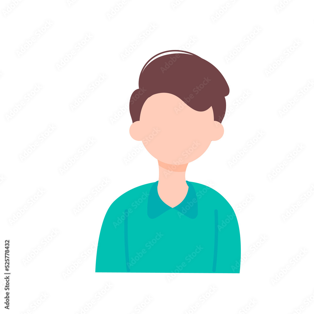 Flat people vector illustration set Character people male and female simple design.