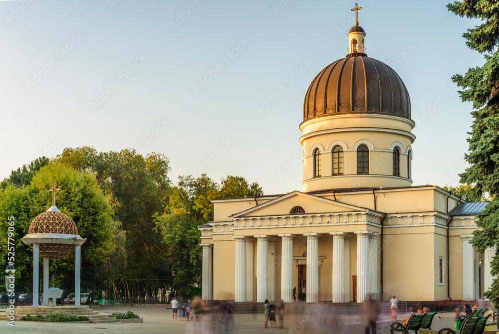 Moldova. Kishinev. 08.20.2022. Cathedral of the Nativity of Christ in a park in the city center. Orthodox Church Chisinau, Moldova. Kishinev. 08.20.2022. Cathedral of the Nativity of Christ in a park in the city center. Orthodox Church Chisinau,