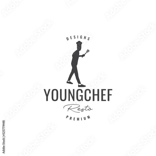 young chef fight logo design