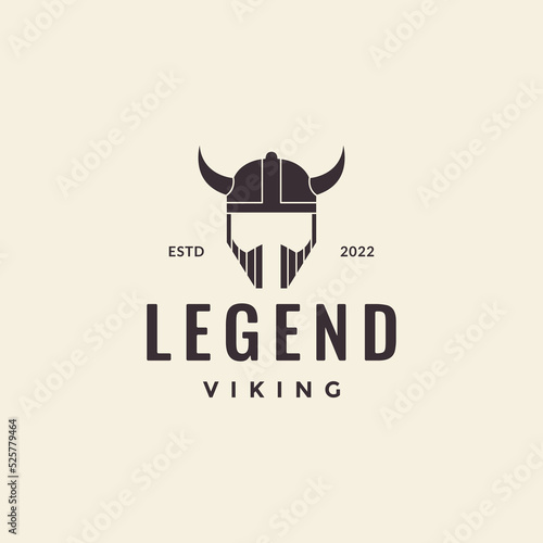 legend viking helmet horn vintage logo
