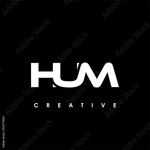 HUM Letter Initial Logo Design Template Vector Illustration