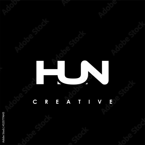 Foto HUN Letter Initial Logo Design Template Vector Illustration