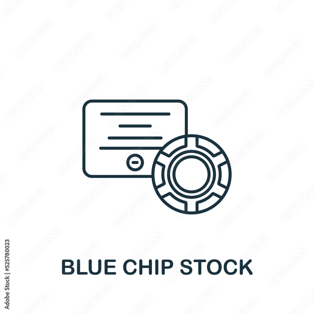 Blue Chip Stock icon. Line simple line Stock Market icon for templates, web design and infographics Blue Chip Stock icon. Line simple line Stock Market icon for templates, web design and infographics