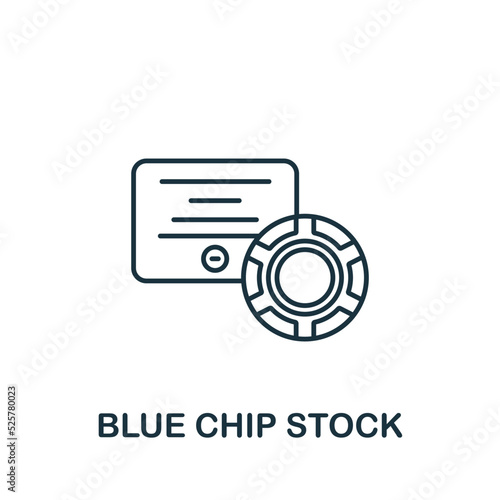 Blue Chip Stock icon. Line simple line Stock Market icon for templates, web design and infographics