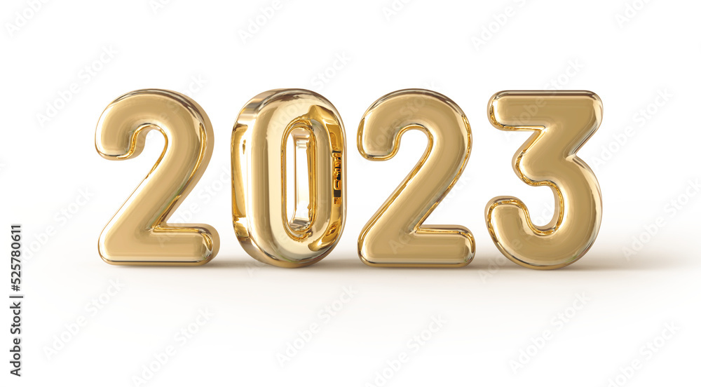2023 number new year gold 3d 2023 number new year gold 3d
