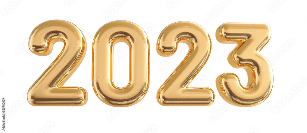 2023 number new year gold 3d 2023 number new year gold 3d